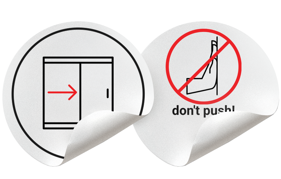 Sliding door instruction round